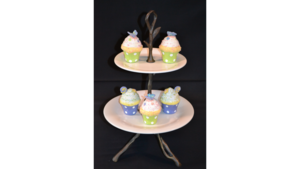 2 Tier Display- White Plates/Branch Stand rental Jupiter, FL