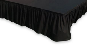 20' X 12" Black Skirt - Stage rental Jupiter, FL