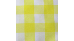 20X20 Lemon/White Polycheck- Napkin rental Jupiter, FL