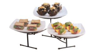 3 Tier Display- White Plates rental Jupiter, FL
