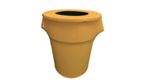 32 Gallon - Trash Can Cover Gold Spandex rental Jupiter, FL