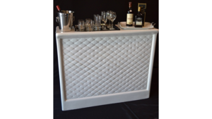 4' Portable White Bar W/Shelf rental Jupiter, FL
