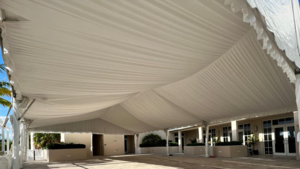 40X20 White Full Drape Ceiling For Ge rental Jupiter, FL