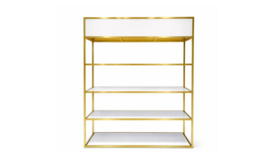 7ft Fenix Barback Shelf - White/Gold rental Jupiter, FL