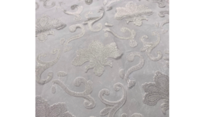 85X85 Elegant Silver Overlay - Organza rental Jupiter, FL