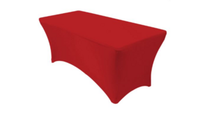 90X132 Red Shinny - Spandex rental Jupiter, FL