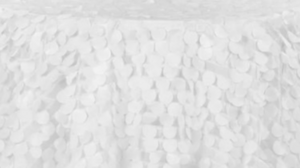 90X132" White Petal Circle - Taffeta rental Jupiter, FL