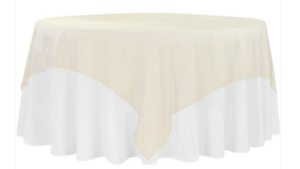 90X90 Champagne - Organza- Overlay rental Jupiter, FL