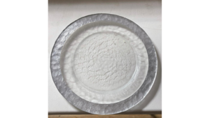 Clear Glass Charger W/ Silver Rim rental Jupiter, FL