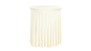 Ivory Wavy Spandex For 30" Hightop rental Jupiter, FL