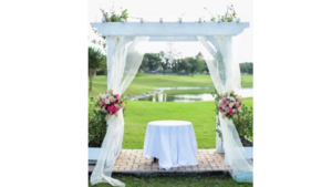 Modern White Arch W/Fabric- Depending On Decor rental Jupiter, FL