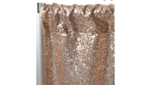 Pipe&Drape Gold/Champagne Glitz Sequin 10' H X 52" rental Jupiter, FL