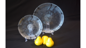 Round Clear Etched Glas Salad/Dessert Plate 7.5" rental Jupiter, FL