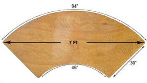 Serpentine Table Med.(7ft) rental Jupiter, FL
