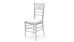 Silver Chiavari Chairs W/White Cushion rental Jupiter, FL
