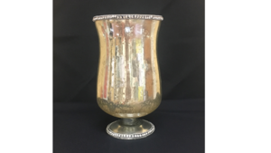 Silver Mercury Glass Vase - Jeweled 9.5" X 5" rental Jupiter, FL