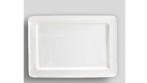 White Ceramic Rectangular Tray 16" X 10" X 1" rental Jupiter, FL