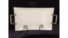 White Ceramic Rectangular Tray W/ Ss Handles rental in Jupiter, FL