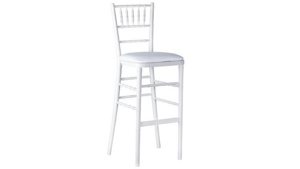 White Chiavari Barstool W/White Cushion rental Jupiter, FL