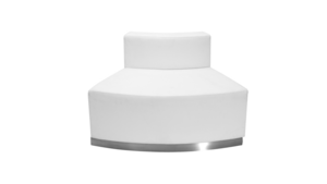 White Leather Convex Lounge Chair rental Jupiter, FL