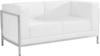 White Leather Loveseat rental in Jupiter, FL