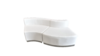 White Leather Serpentine Loveseat rental in Jupiter, FL
