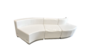 White Leather Serpentine Sofa rental in Jupiter, FL