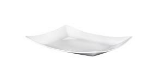 White Modern Rectangular Dinner Plate 11.8" rental Jupiter, FL