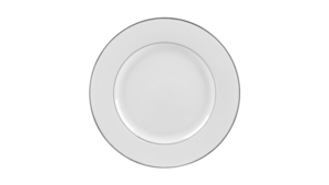 White W/Platinum Trim Dinner Plate rental Jupiter, FL