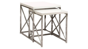 White/Chrome Square End Table - Small rental Jupiter, FL