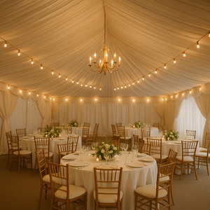 30'X75' White Hip End Tent Liner rental Auburn, AL