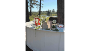 White Paneled Round Bar rental Auburn, AL