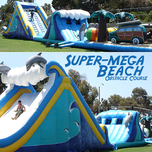 Obstacle Course - Beach Theme Super Mega 95' rental San Diego, CA