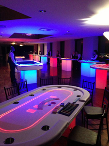 Poker Table "So-Cal Chic" Led Lights – rental San Diego, CA