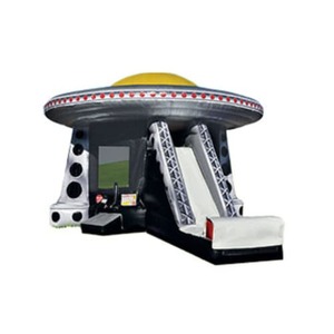 Ufo Spaceship Bounce House Moonwalk With Slide rental Houston, TX
