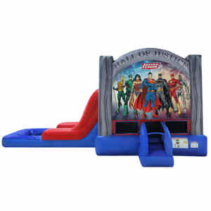 Justice League Ez Bounce House Combo W rental Houston, TX