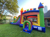 Modern Rainbow Bounce House Combo (Wet/Dry) rental in Houston, TX