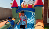 Modern Rainbow Bounce House Combo (Wet/Dry) rental in Houston, TX