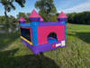 Pink And Purple Castle Tiny Indoor/Outdoor Bounce rental in Houston, TX