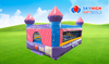 Pink And Purple Castle Tiny Indoor/Outdoor Bounce rental in Houston, TX