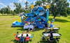 Blue Robot Bounce House Combo W rental in Houston, TX