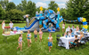 Blue Robot Bounce House Combo W rental in Houston, TX