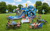 Blue Robot Bounce House Combo W rental in Houston, TX