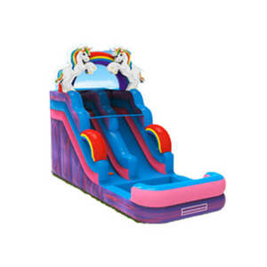 15ft Rainbow Unicorn Waterslide W rental Houston, TX