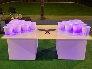 Oversized Led Beer Pong On Led Table rental New York, NY