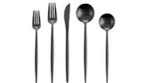 Black Flatware Full Set rental Central Pennsylvania, PA