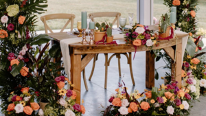 Honey Brown Sweetheart Table rental Central Pennsylvania, PA