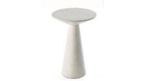 "Astrid" White Pedestal Side Table rental Central Pennsylvania, PA