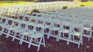 Garden Chair - White Wooden rental Northern Virginia - Winchester - Leesburg, VA