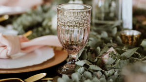 Vintage Blush Water Goblet rental Northern Virginia - Winchester - Leesburg, VA